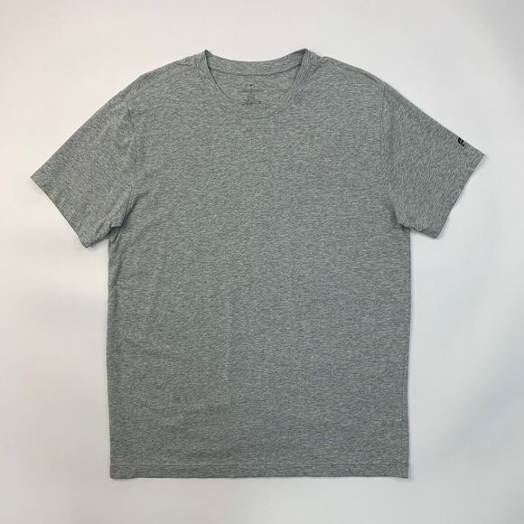 Fabletics Shirt Mens M Medium Gray Heather Short Sleeve Stretch Casual Crew Neck - Picture 2 of 10